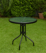 Τραπέζι Μεταλλικό Στρογγυλό Μαύρο 60εκ. - Image 2
