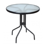 Τραπέζι Μεταλλικό Στρογγυλό Μαύρο 60εκ.