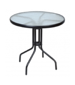 Τραπέζι Μεταλλικό Στρογγυλό Μαύρο 60εκ.