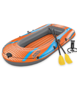 Bestway Kondor Elite 3000 Φουσκωτή Βάρκα 3 Ατόμων Πορτοκαλί με Κουπιά & Τρόμπα