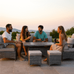 Σετ Σαλονιού Εξωτερικού Χώρου με Μαξιλάρια Γκρι 6τμχ - Image 5