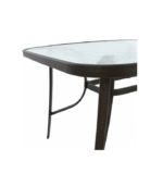 Τραπέζι Εξωτερικού Χώρου Μεταλλικό με Γυάλινη Επιφάνεια Bruno Καφέ 150x90x72εκ. - Image 3