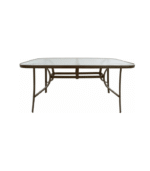 Τραπέζι Εξωτερικού Χώρου Μεταλλικό με Γυάλινη Επιφάνεια Bruno Καφέ 150x90x72εκ. - Image 2