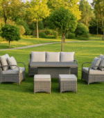 Σετ Σαλονιού Εξωτερικού Χώρου με Μαξιλάρια Γκρι 6τμχ - Image 2