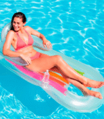 Intex King Kool Lounge Φουσκωτό Στρώμα Θαλάσσης με Χειρολαβές Διάφανο 160εκ. - Image 2