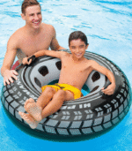 Intex Παιδική Φουσκωτή Σαμπρέλα Θαλάσσης με Χειρολαβές Μαύρη 114εκ. - Image 2