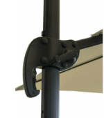 Επαγγελματική Ομπρέλα Κρεμαστή Τετράγωνη Μεταλλική Μπεζ με Βάση Στήριξης 2.5x2.5m - Image 2