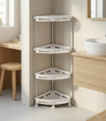 TnS Γωνιακή Επιτοίχια Ραφιέρα Μπάνιου Πλαστική 32.17x24.5x82cm - Image 2