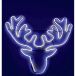 Περίγραμμα Φωτοσωλήνα Neon Πλακέ – Κεφάλι Ταράνδου Ø78cm (IP44)