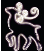 Περίγραμμα Φωτοσωλήνα Neon Πλακέ – Τάρανδος Ø82cm (IP44) - Image 2