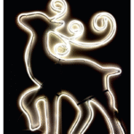 Περίγραμμα Φωτοσωλήνα Neon Πλακέ – Τάρανδος Ø82cm (IP44)