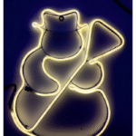 Περίγραμμα Φωτοσωλήνα Neon Πλακέ – Χιονάνθρωπος Ø52cm (IP44)