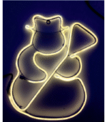 Περίγραμμα Φωτοσωλήνα Neon Πλακέ – Χιονάνθρωπος Ø52cm (IP44)