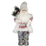 Διακοσμητικός Άγιος Βασίλης με κάπα (Κόκκινο - Λευκό - Γκρι)