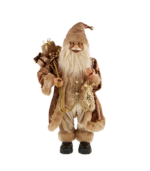 Διακοσμητικός Άγιος Βασίλης με κάπα (Μπεζ - Χρυσό)