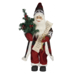Διακοσμητικός Άγιος Βασίλης με κάπα (Κόκκινο καρό)