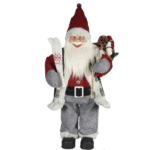 Διακοσμητικός Άγιος Βασίλης με παγοπέδιλα (Κόκκινο - Γκρι)