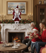 Διακοσμητικός Άγιος Βασίλης καπιτονέ - Image 3