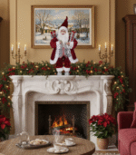 Διακοσμητικός Άγιος Βασίλης καπιτονέ - Image 2