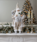 Διακοσμητικός Άγιος Βασίλης με κάπα (Σαμπανί) - Image 2