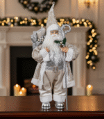 Διακοσμητικός Άγιος Βασίλης με κάπα (Σαμπανί) - Image 3