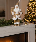 Διακοσμητικός Άγιος Βασίλης με χρυσή παγέτα - Image 4