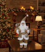 Διακοσμητικός Άγιος Βασίλης με χρυσή παγέτα - Image 3