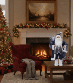 Διακοσμητικός Άγιος Βασίλης βελούδινος - Image 3