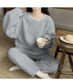 Πυτζάμα Γυναικεία (Ρόζ/Καφέ/Γκρι) - Image 4