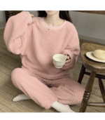 Πυτζάμα Γυναικεία (Ρόζ/Καφέ/Γκρι) - Image 5