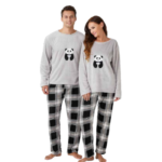 Πυτζάμα Γυναικεία Καρώ Γκρί