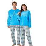 Πυτζάμα Γυναικεία Καρώ Μπλέ