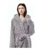 Ρόμπα Flannel (Γκρι/Μπλέ/Μαύρο) - Image 2