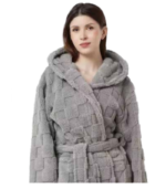 Ρόμπα Flannel (Μαύρο/Γκρι/Μπεζ) - Image 3