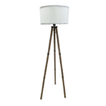 Ξύλινο Φωτιστικό Ορθοστάτης Τρίποδο με Καπέλο (LMP-CPP)