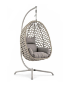 Κρεμαστή κούνια rattan με μαξιλάρια - Μπεζ