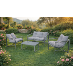 Σαλόνι σετ/4τεμ. 2θεσ. καναπές με 2 πολυθρόνες & τραπεζάκι - Μπεζ - Image 3