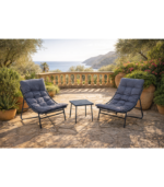 Σαλόνι σετ/3τεμ. με 2 relax πολυθρόνες & τραπεζάκι - Γκρι - Image 2